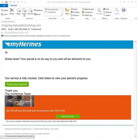 fake email hermes